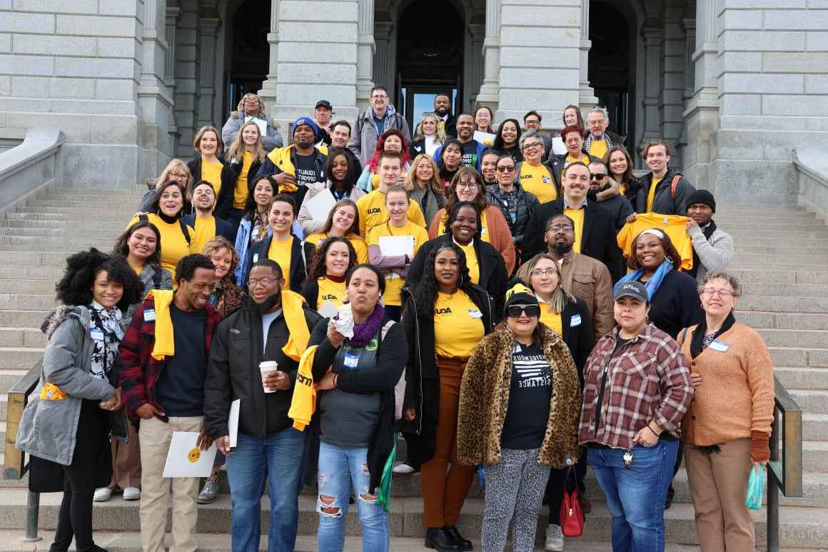 ACLU organizers and supporters at the Capitol during LIFT People 2023.